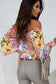 Smocked floral frilled blouse - blouses