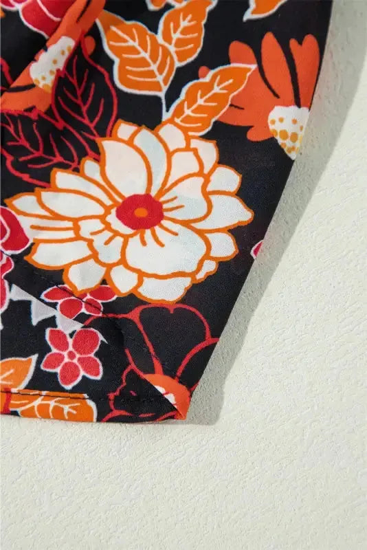 Smocked Long Sleeve Floral Dress - Fashionfitz