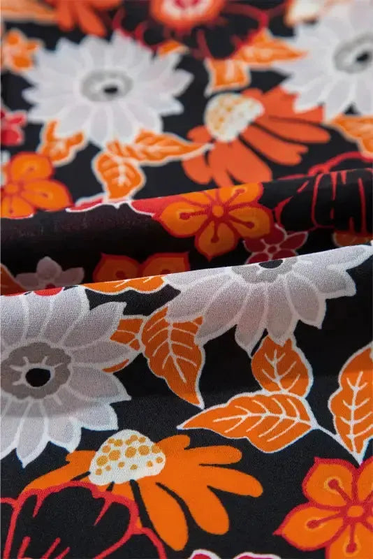 Smocked Long Sleeve Floral Dress - Fashionfitz