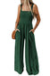 Smocked wide leg jumpsuit - jumpsuits