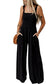 Smocked wide leg jumpsuit - jumpsuits