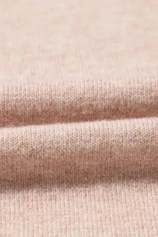 Smoke Gray Ribbed Trim Puff Sleeve Open Cardigan - Fashionfitz