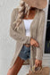 Smoke Gray Pointelle Knit Duster Cardigan - Fashionfitz