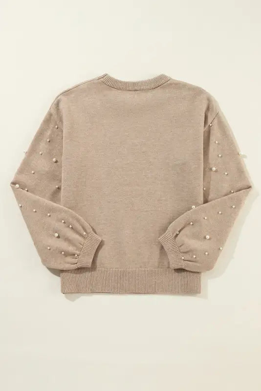 Smoky pearl accent sweater - sweaters