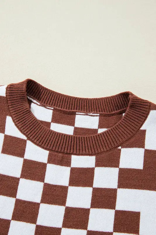 Smoky plaid soft knit jumper | fashionfitz women’s knitwear