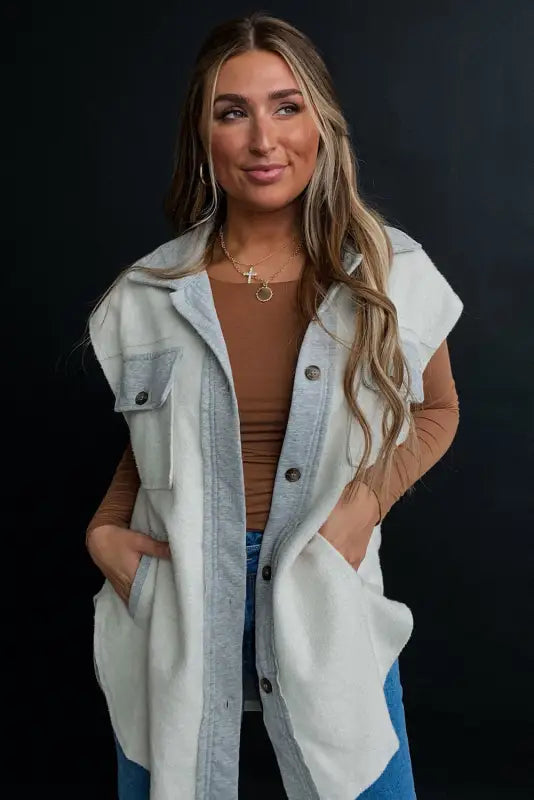 Snazzy snap fleece vest | women’s vests | fashionfitz