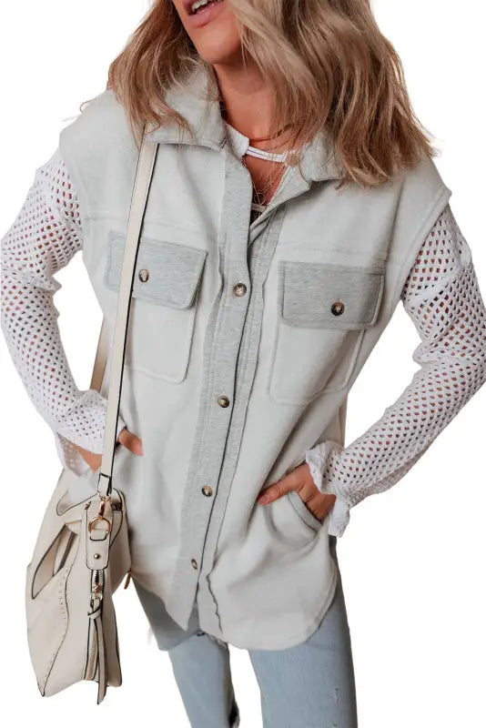 Snazzy snap fleece vest | women’s vests | fashionfitz