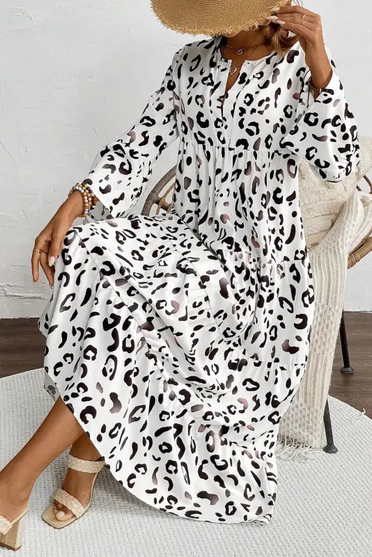 Order online: snow leopard elegance maxi dress