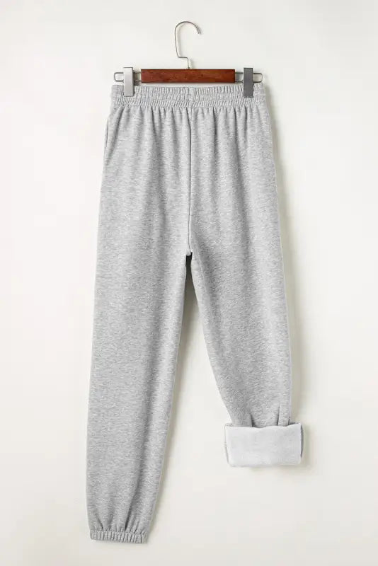 Snuffit fleece lined joggers light grey