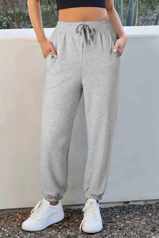 Snuffit fleece lined joggers light grey