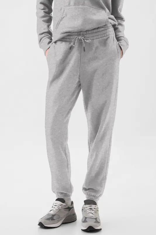 Snuffit fleece lined joggers light grey