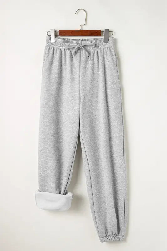 Snuffit fleece lined joggers light grey