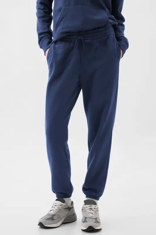 Snugfit fleece-lined joggers - navy blue