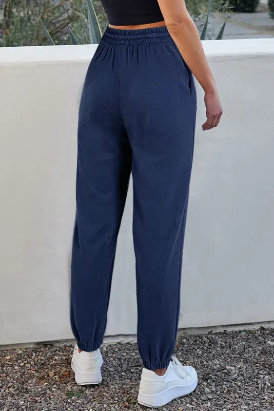 Snugfit fleece-lined joggers - navy blue