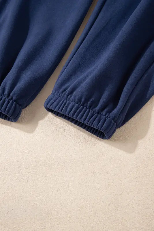 Snugfit fleece-lined joggers - navy blue