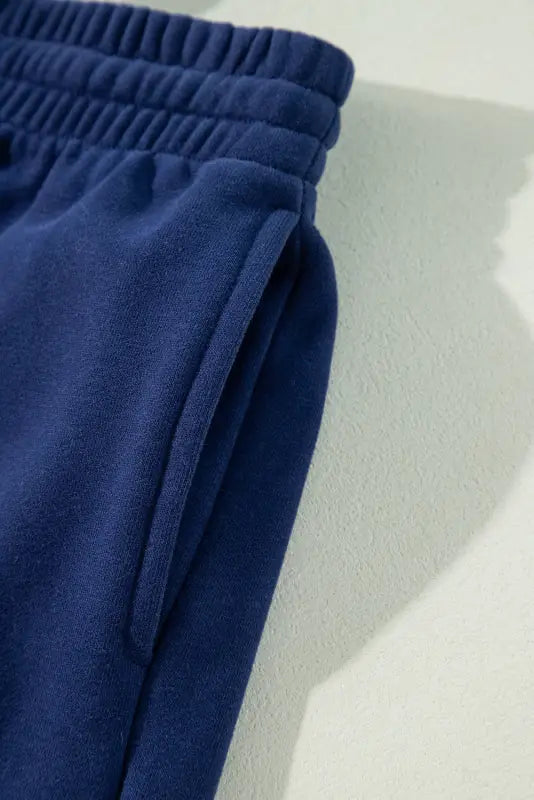 Snugfit fleece-lined joggers - navy blue