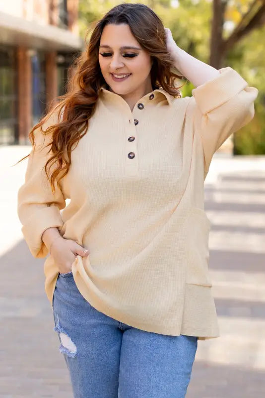 Snugfit thermal henley top | tunic tops | fashionfitz