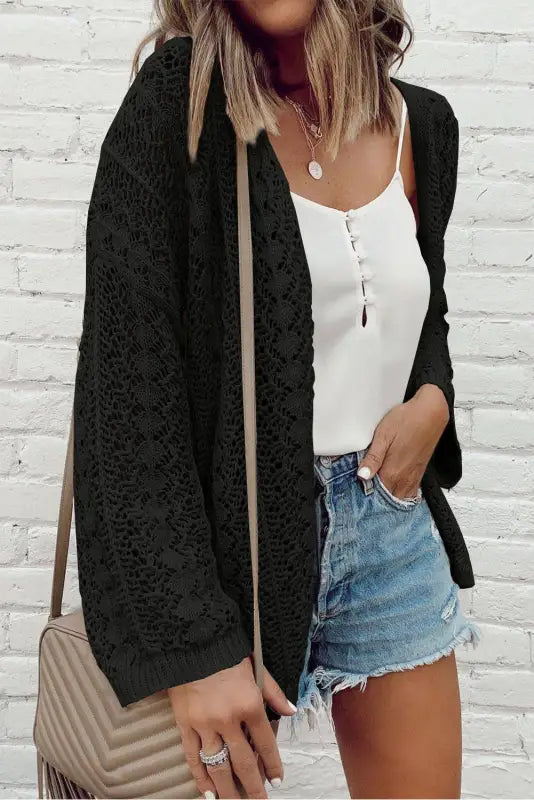 Soft knit open cardigan - cardigans