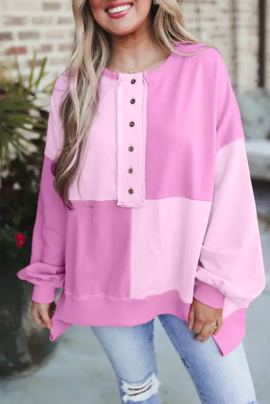 Sorbet shades high low sweatshirt | fashionfitz