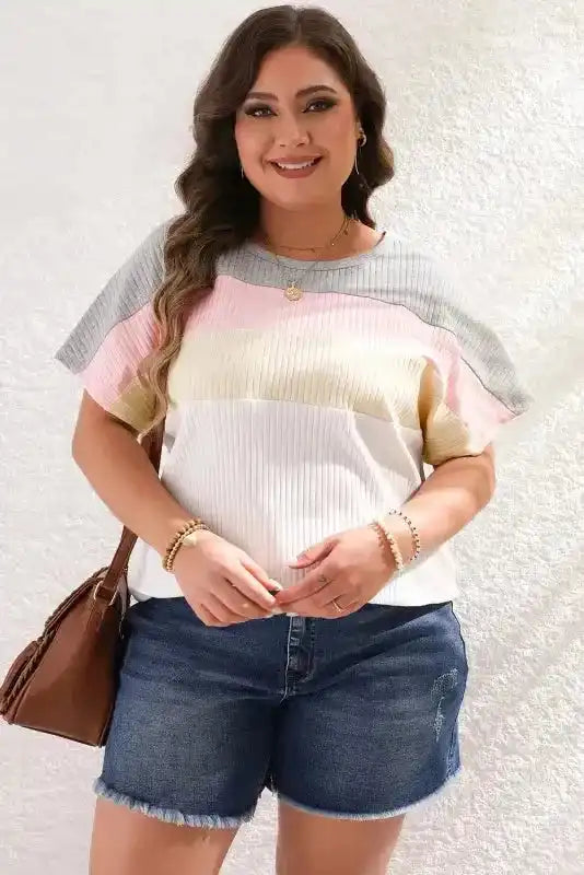 Spectral Stitch Plus Tee - Fashionfitz