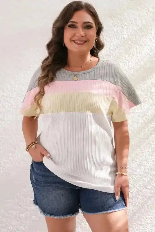 Spectral Stitch Plus Tee - Fashionfitz