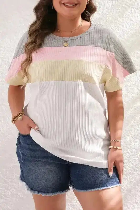Spectral Stitch Plus Tee - Fashionfitz