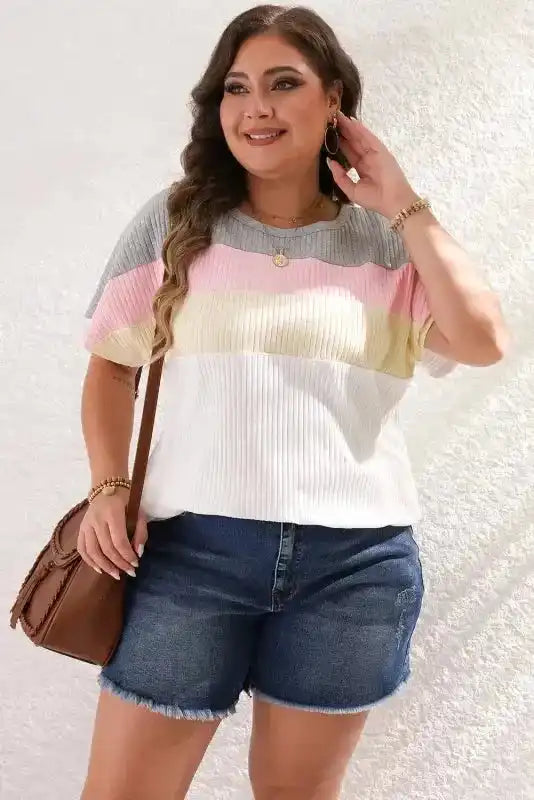 Spectral Stitch Plus Tee - Fashionfitz