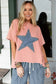 Star patch graphic high low tee - tops/tops & tees