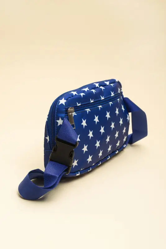 Star printed crossbody bag - bluing / one size / nylon - shoes & bags/crossbody bags