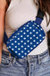 Star printed crossbody bag - bluing / one size / nylon - shoes & bags/crossbody bags