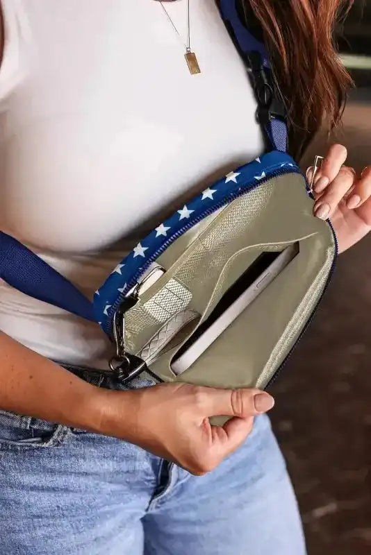 Star Printed Crossbody Bag - Fashionfitz