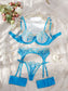 Starry nights 3 piece garter set - lingerie - sets