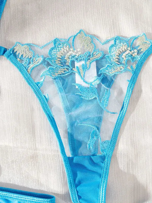 Starry nights 3 piece garter set - lingerie - sets