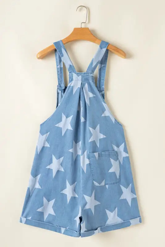 Starry sky denim romper