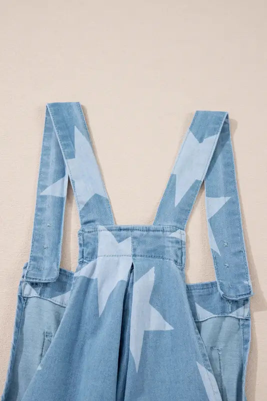 Starry sky denim romper