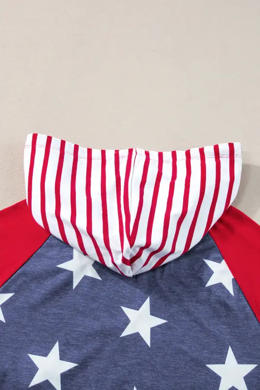 Stars and stripes hooded t shirt - tops/tops & tees