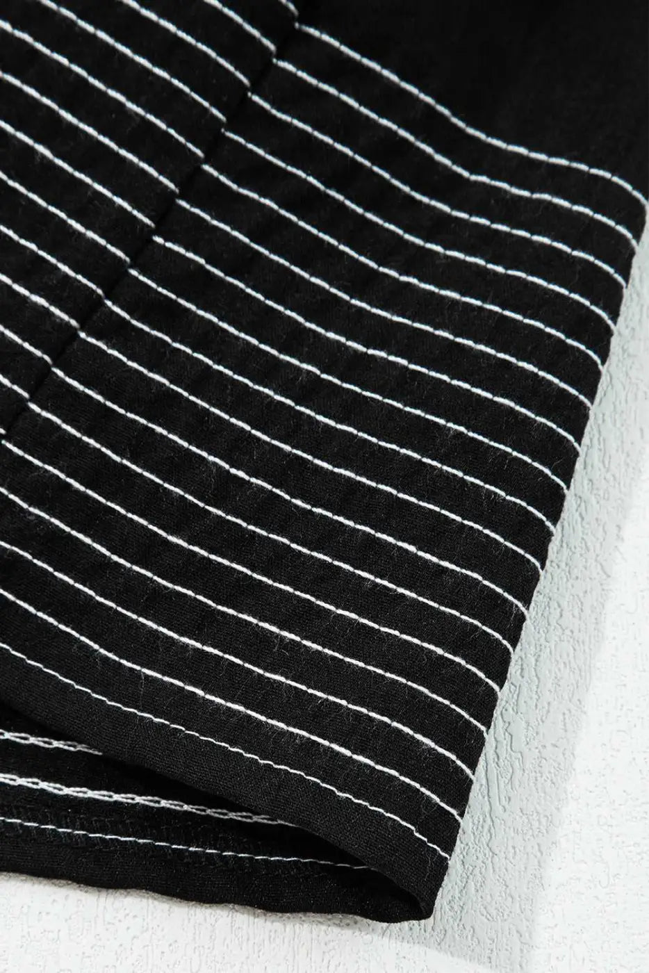 Stitch detail tiered v‑neck babydoll dress | fashionfitz®