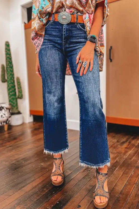 Stonewashed skyline flared jeans for women | fashionfitz