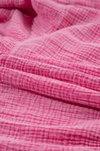 Strawberry Pink Mineral Wash Tiered Dress - Fashionfitz