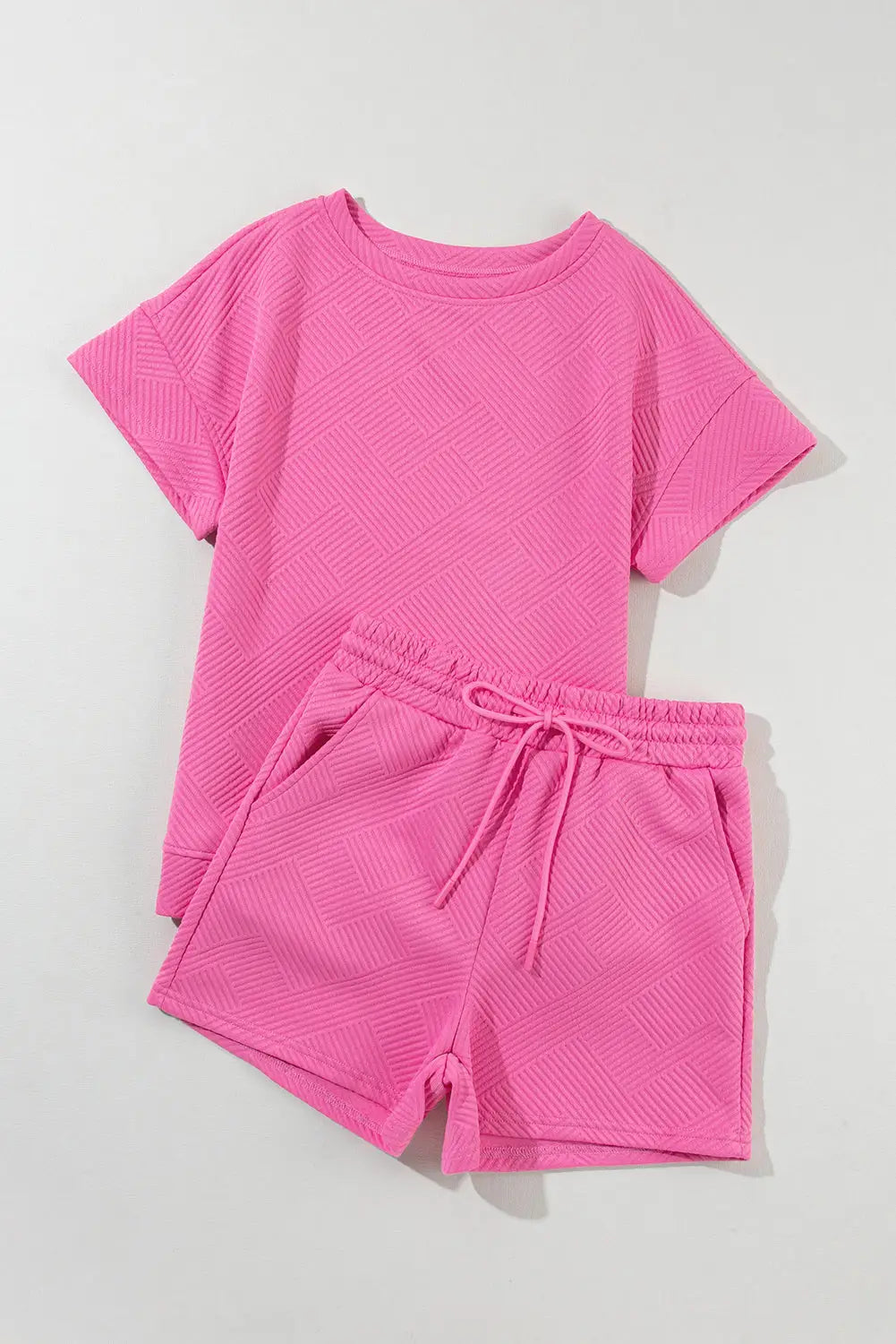 Strawberry pink two piece shorts set - sets/short sets