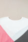 Strawberry t-shirt - pink color-block waffle knit half sleeve - t-shirts