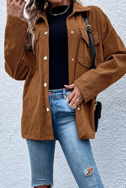 Streetsmart texture shacket | corduroy jackets | fashionfitz