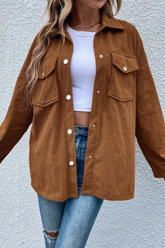 Streetsmart texture shacket | corduroy jackets | fashionfitz