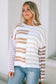 Stripe blocked drop shoulder slouchy sweater - sweaters &