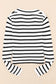 Stripe collared v neck lightweight knit casual sweater - sweaters & cardigans