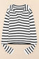 Stripe collared v neck lightweight knit casual sweater - sweaters & cardigans