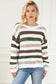 Stripe crochet hollow out knit sweater - sweaters & cardigans