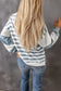 Stripe drop shoulder striped pullover sweatshirt - tops