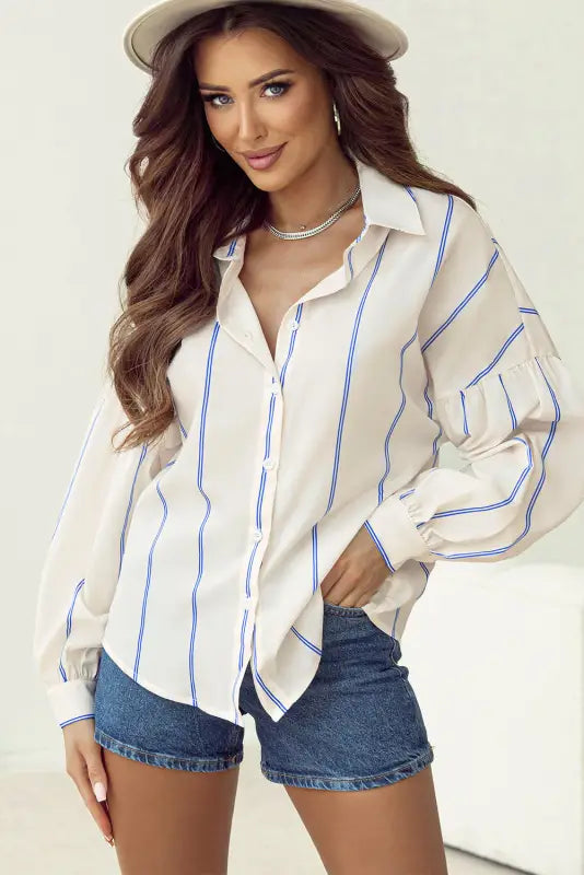 Stripe & flow bubble shirt | women’s tops | fashionfitz