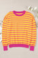 Stripe hug loose fit sweater | women’s sweaters | fashionfitz